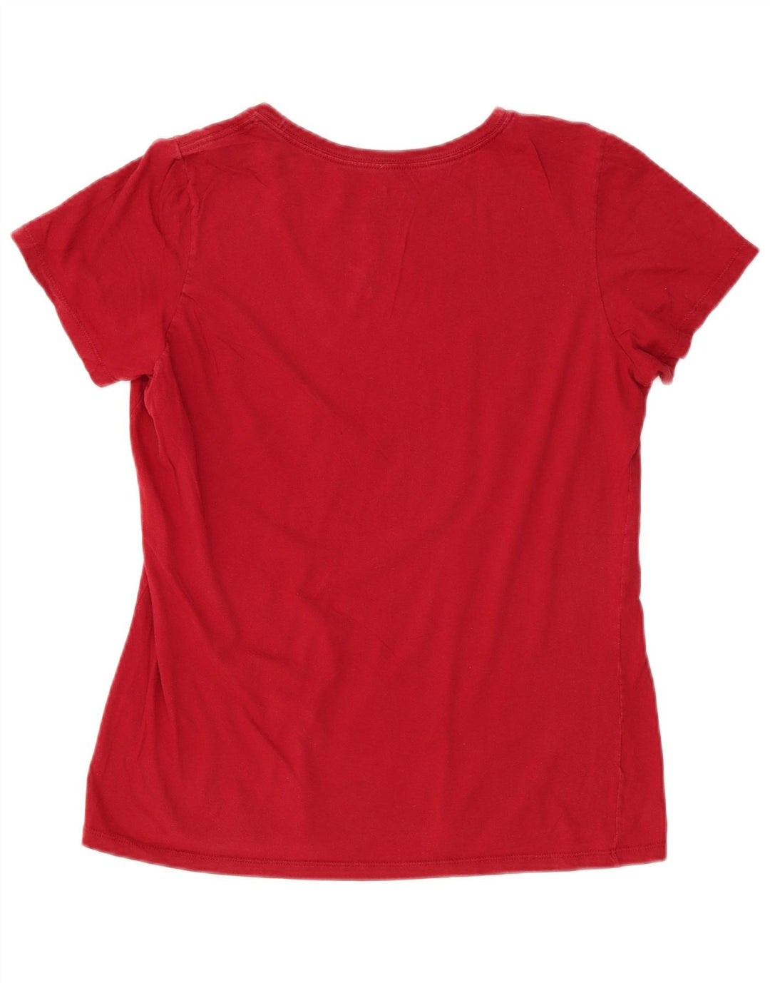 NIKE T-shirt coupe slim pour femme UK 18 XL Rouge Coton