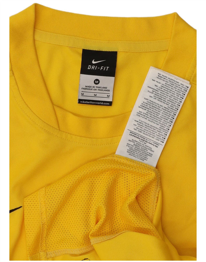 Nike Homme Dri Fit T-Shirt Haut Jaune Moyen