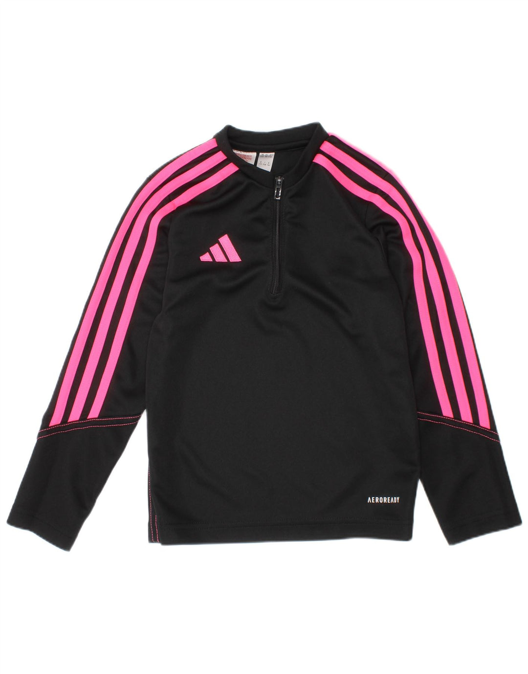 Adidas Filles Aeroready Zip Neck Pull Survêtement Top 5-6 Ans Noir