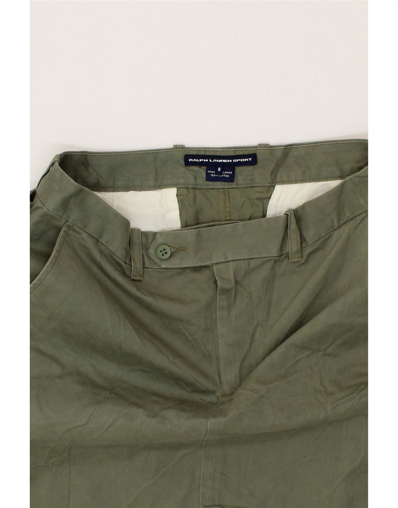 RALPH LAUREN Womens A-Line Skirt US 8 Medium W32  Khaki Cotton Vintage Ralph Lauren and Second-Hand Ralph Lauren from Messina Hembry 