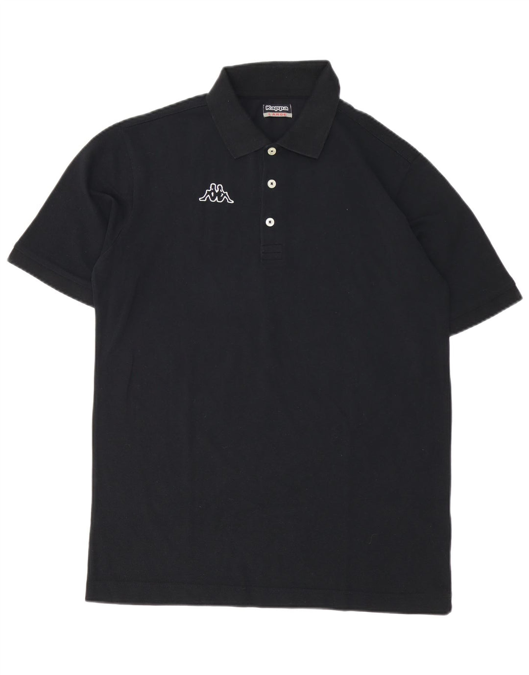 Kappa Polo Graphique Homme Large Noir Coton