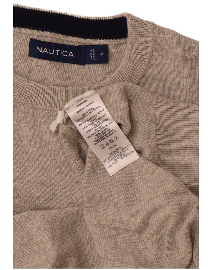 NAUTICA Pull col rond homme en coton gris moyen