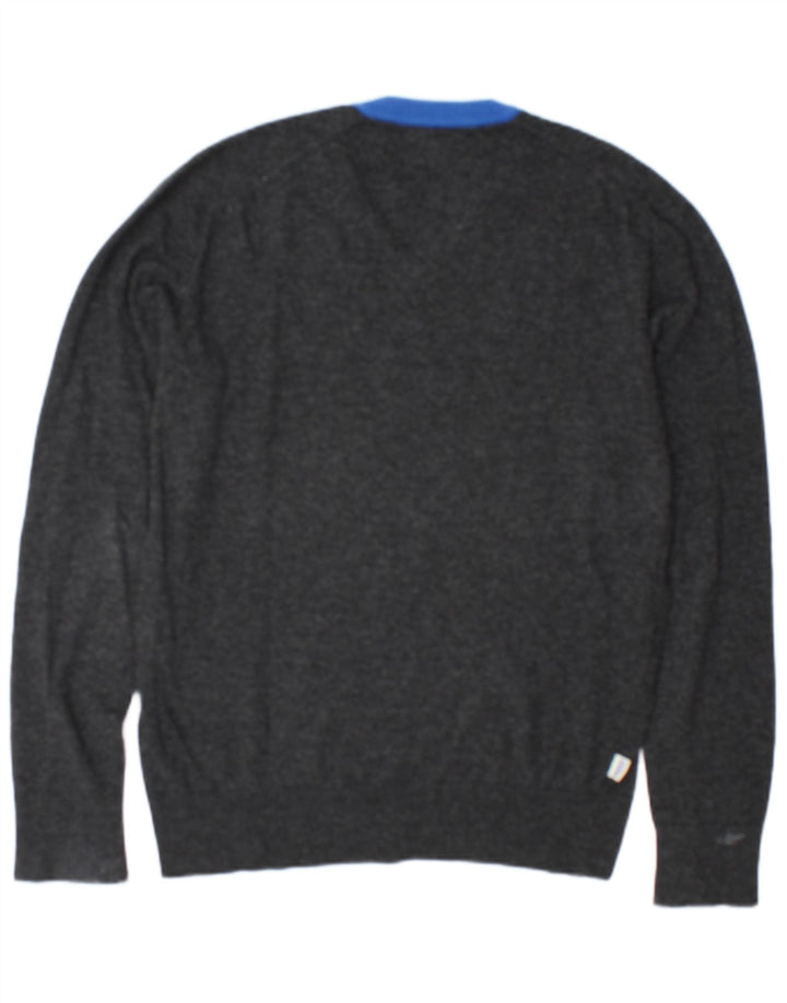 Franklin Marshall Pull Col V Homme Gris Moyen Viscose