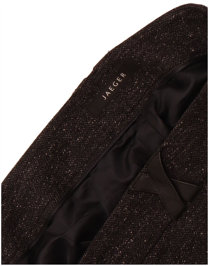 Jaeger Pantalon décontracté jambe large pour femme W30 L31 Gris moucheté