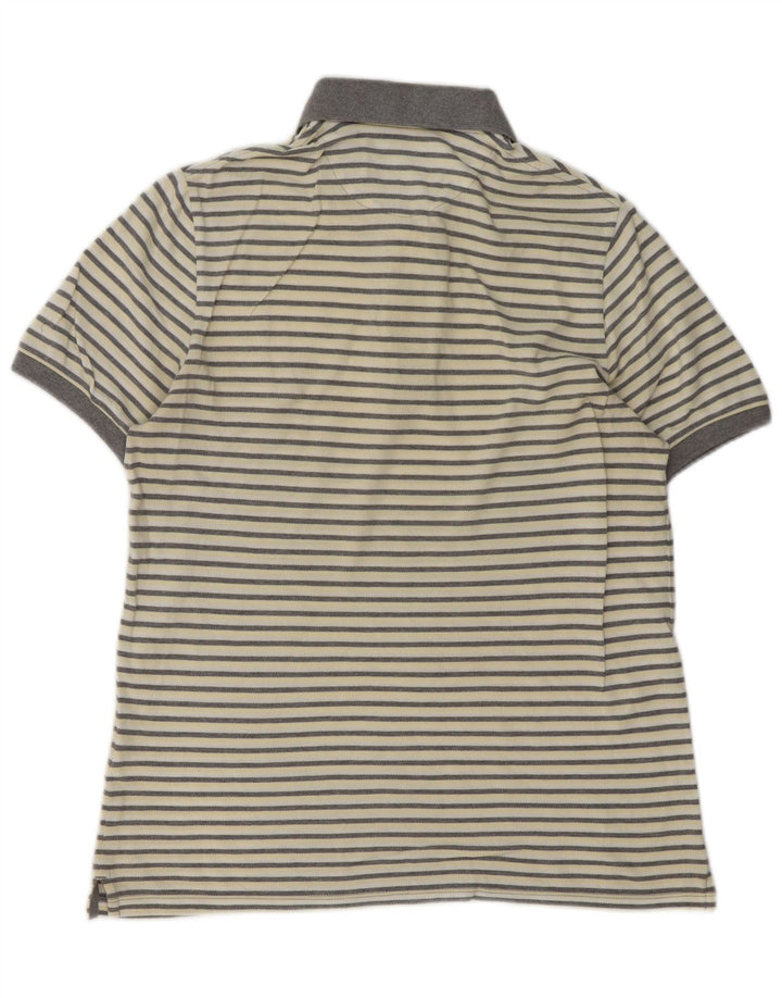Lyle & Scott Polo Homme Blanc Cassé Moyen Coton Rayé