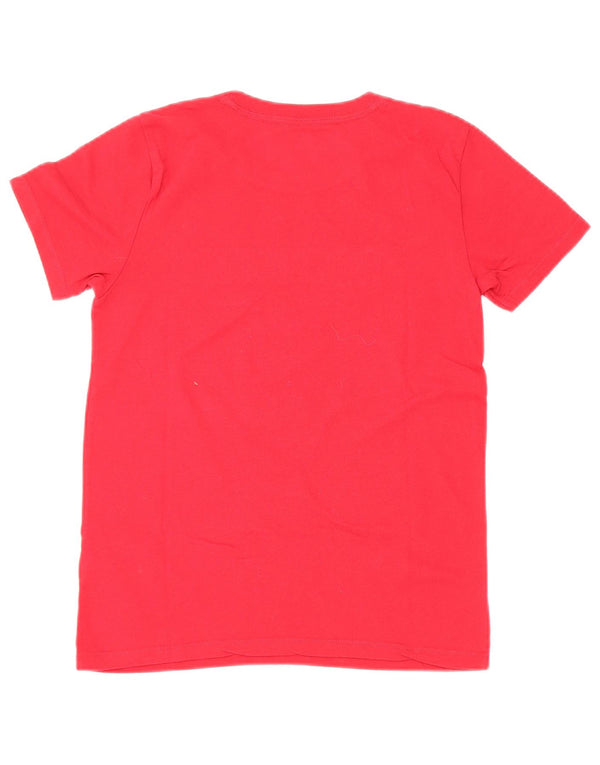 Hollister T-shirt graphique pour femme UK 6 XS Rouge Coton