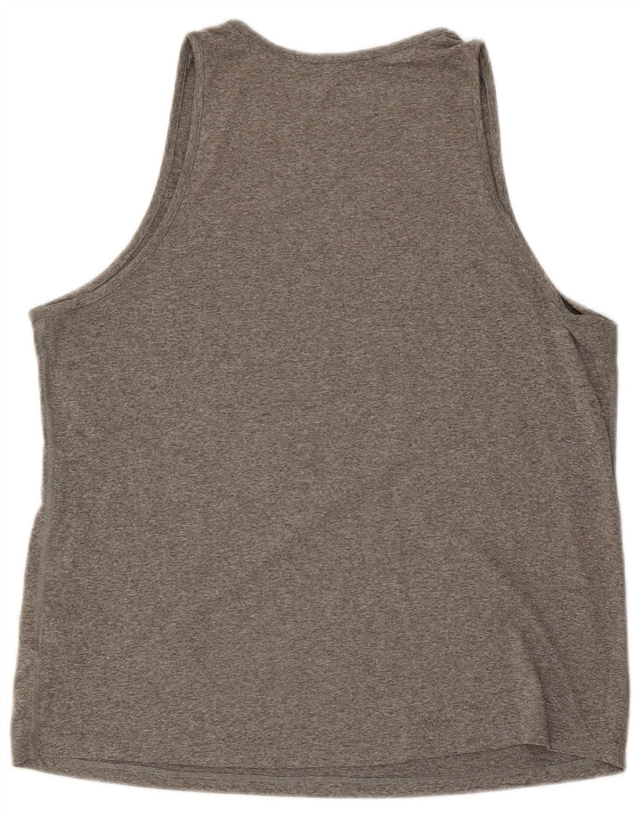 Nike Womens Dri Fit Graphic Débardeur UK 16 Large Gris Polyester