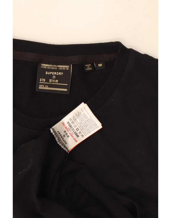 Superdry Haut Graphique à Manches Longues Homme Noir Moyen Coton