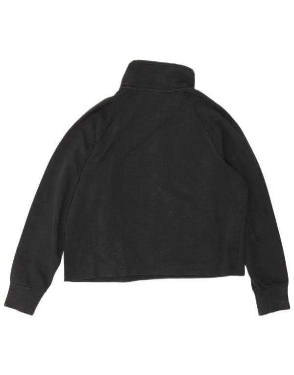 Nike Sweat-shirt surdimensionné à col zippé pour femme UK 10 Petit Noir