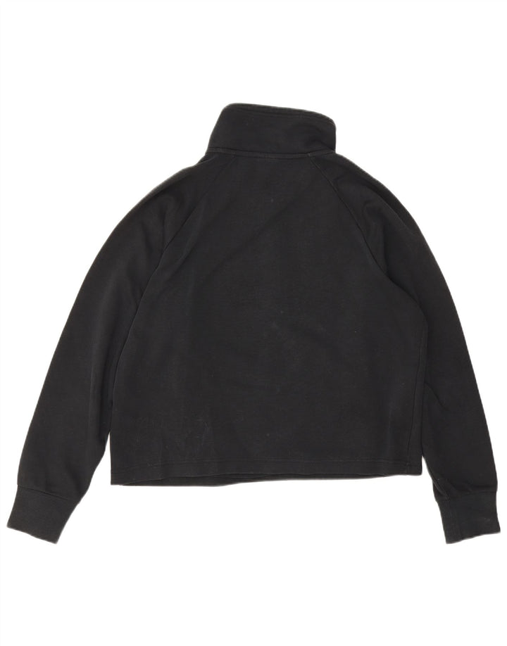 Nike Sweat-shirt surdimensionné à col zippé pour femme UK 10 Petit Noir