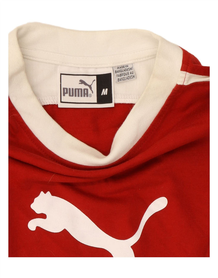 PUMA Haut Graphique à Manches Longues Homme Rouge Moyen Colourblock
