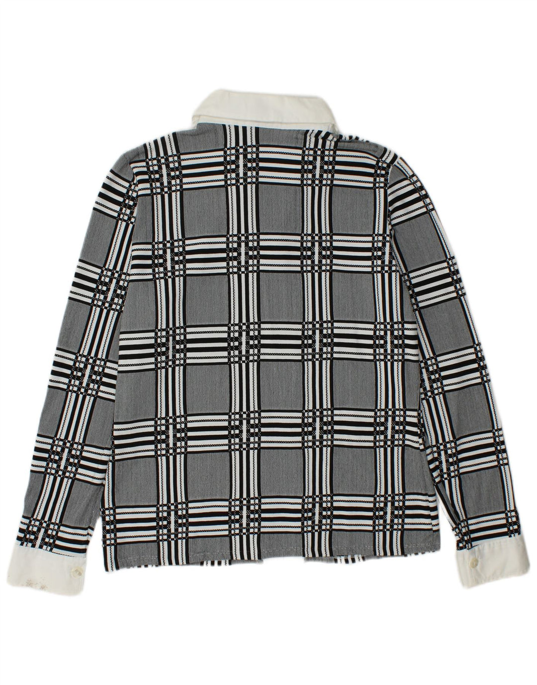 NARACAMICIE Chemisier à double boutonnage pour femme UK 14 Gris moyen à carreaux