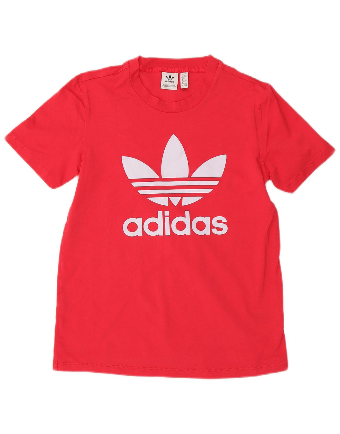 ADIDAS T-shirt graphique pour femme UK 12 en coton rose moyen