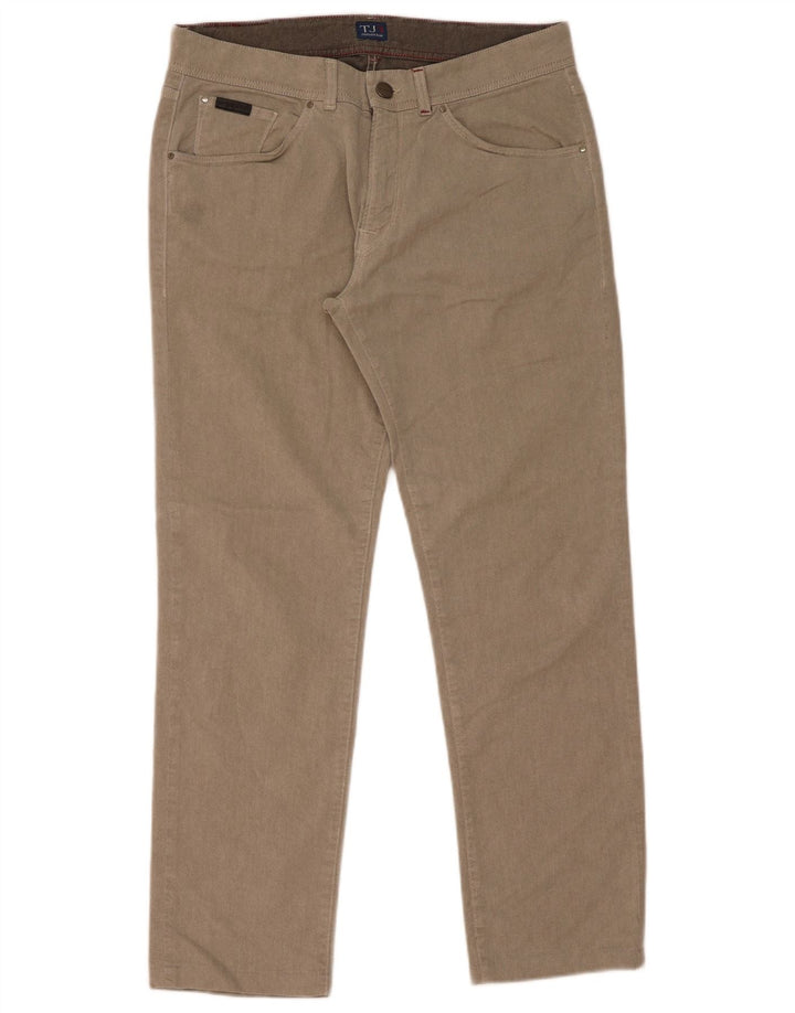 Trussardi Jean Droit W36 L31 Beige Coton Homme