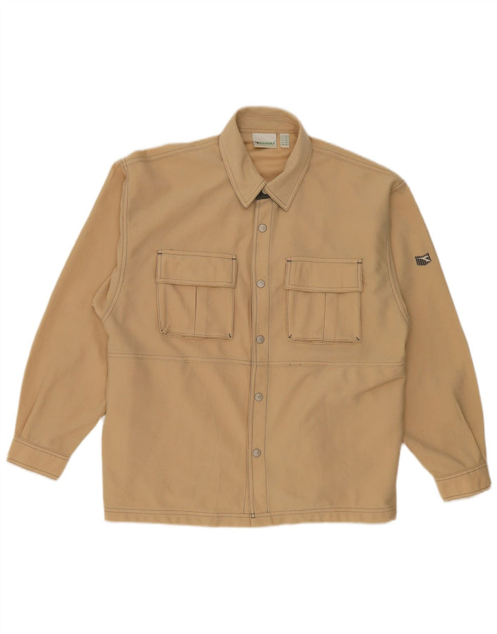 Diadora Chemise ample pour homme UK 36 Petit Beige Polyester