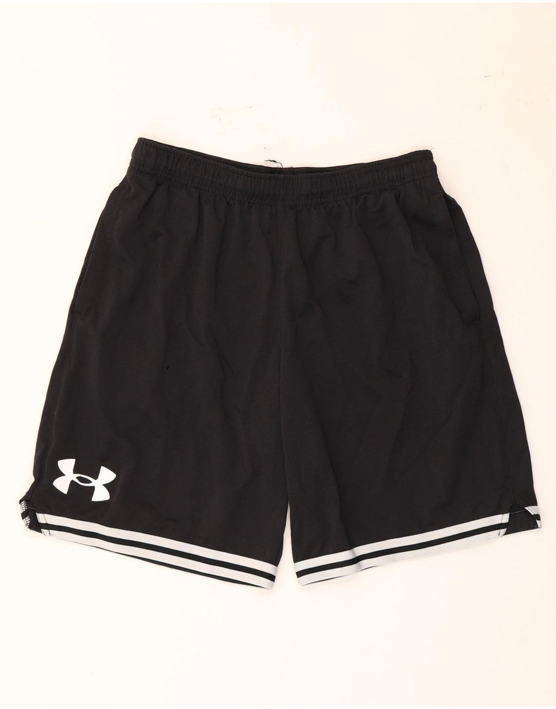 Under Armour Short de Sport Graphique Homme Large Noir Rayé Polyester