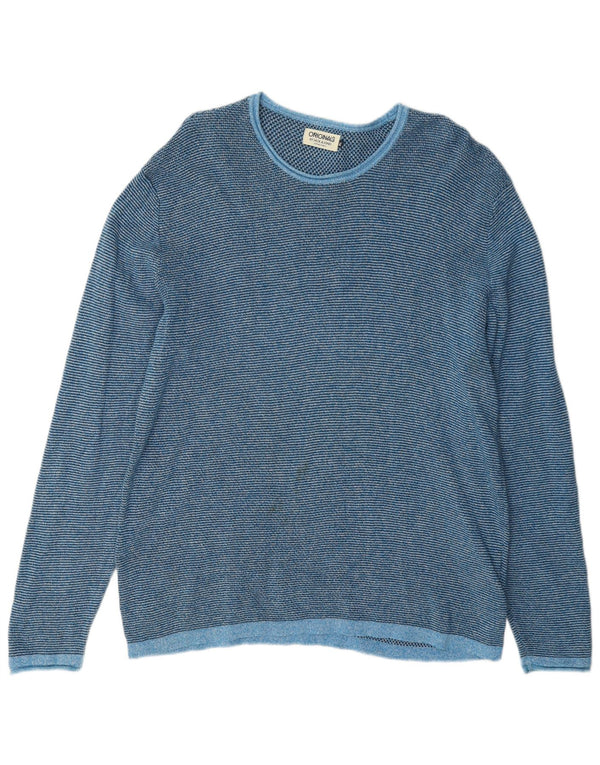 Jack & Jones Pull Col Rond Homme XL Bleu Coton