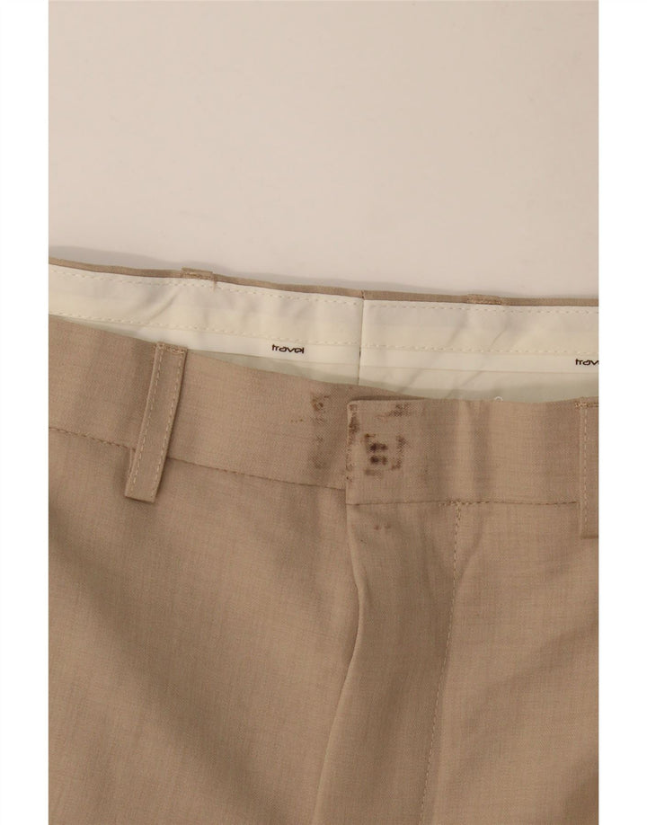 MARKS & SPENCER Pantalon Chino Droit Homme W42 L31 Beige Polyester