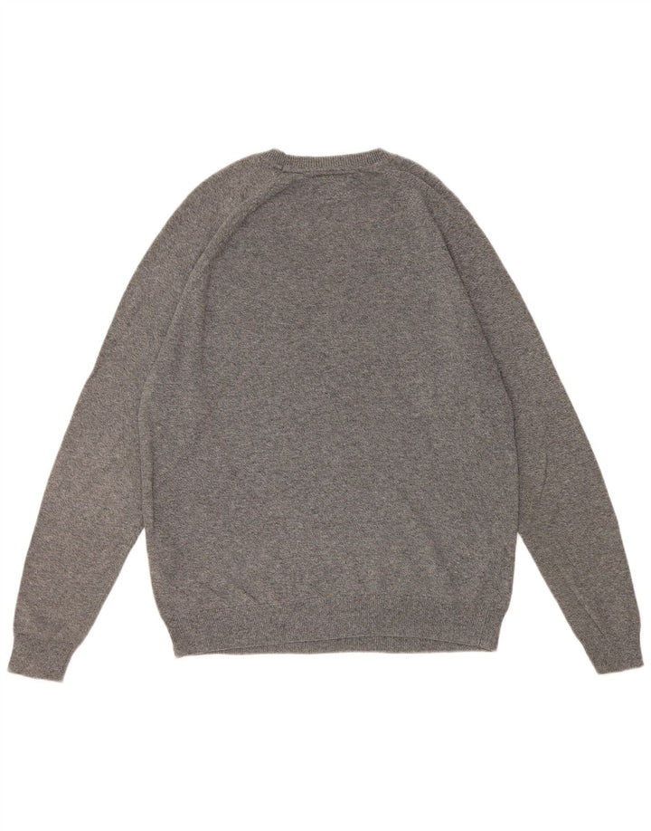 Superdry Pull à col rond en coton moucheté gris moyen