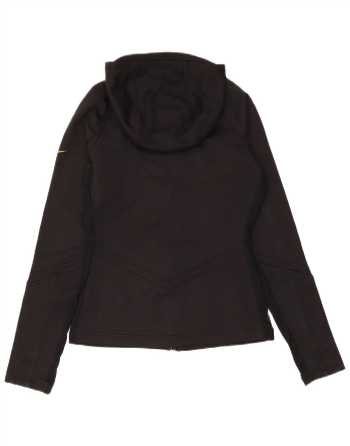 Nike Pull à capuche zippé pour femme UK 10 Petit Noir Polyester