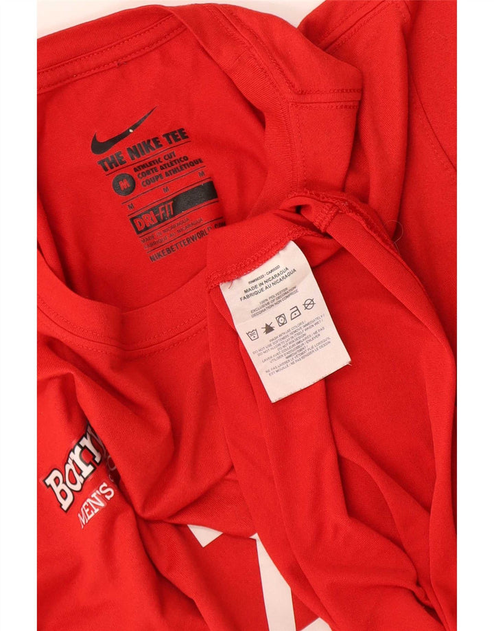 Nike Homme Dri Fit Graphic T-Shirt Haut Rouge Moyen Polyester