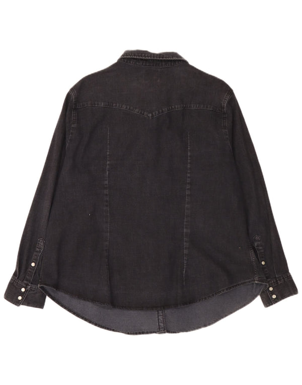 Levi's Chemise en Jean Femme UK 20 2XL Noir Coton