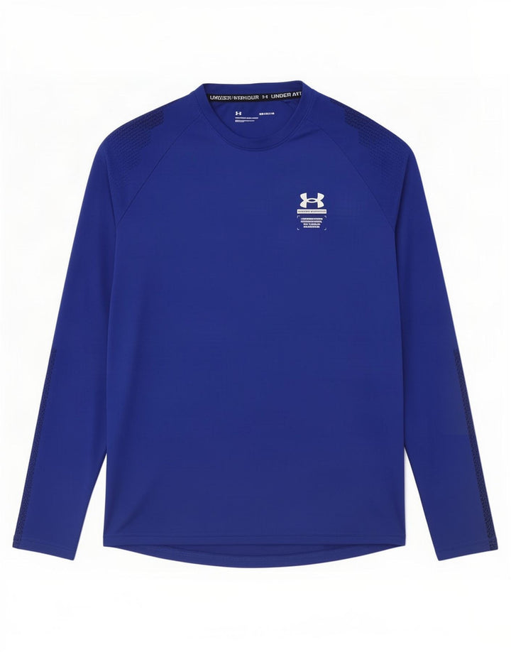 Under Armour Haut à Manches Longues Homme Bleu Moyen Spotted Polyester