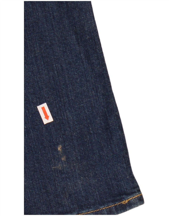 Eddie Bauer Jean bootcut courbé pour femme US 10 Large W32 L33 Bleu Coton
