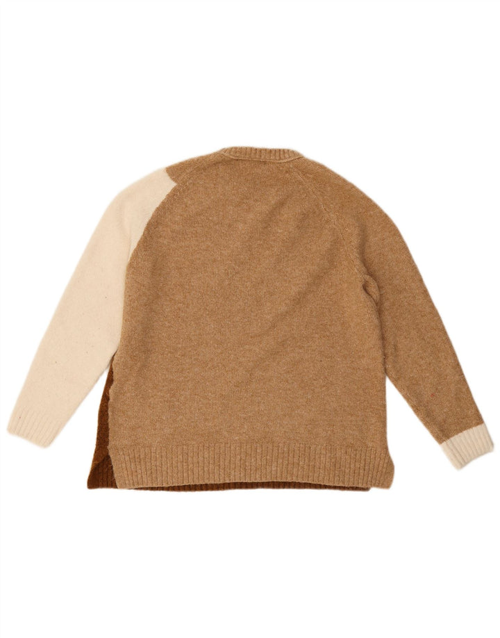 Marks & Spencer Pull à col rond pour femme UK 12 Marron moyen