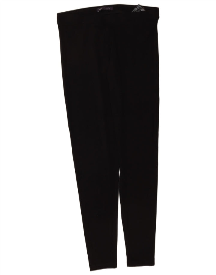 Marks & Spencer Leggings réguliers pour femmes UK 12 coton noir moyen