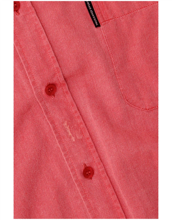 TRUSSARDI Chemise à Manches Courtes Homme Rouge Moyen