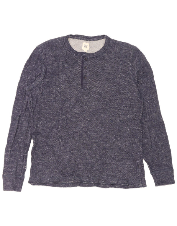 Gap Top Homme Manches Longues Bleu Moyen Moucheté