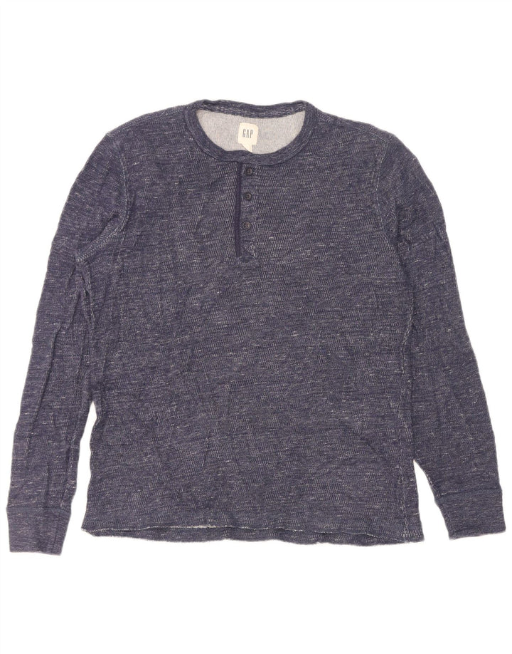 Gap Top Homme Manches Longues Bleu Moyen Moucheté