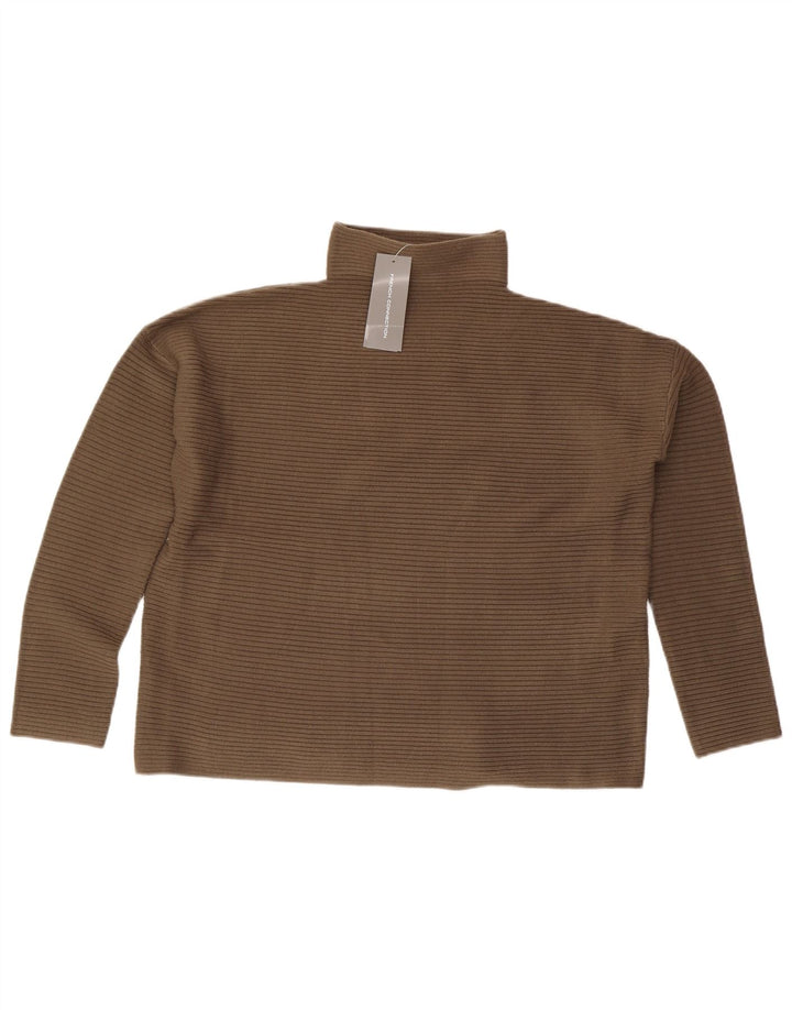 French Connection Pull à col roulé pour femme UK 10 Petit Kaki