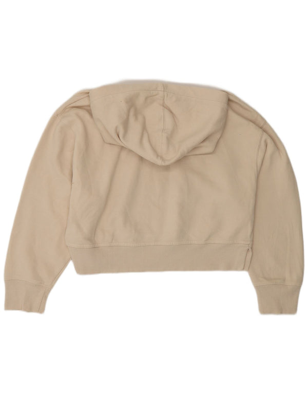 Zara Pull à capuche surdimensionné pour femme UK 10 Petit Beige