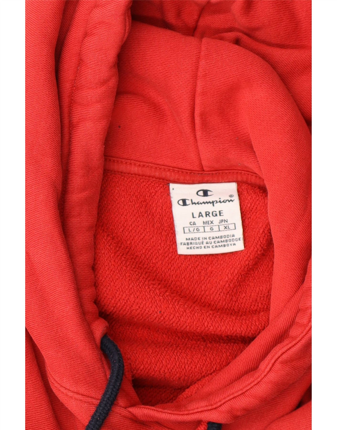 CHAMPION Pull à capuche graphique pour femme UK 16 Grand colorblock rouge