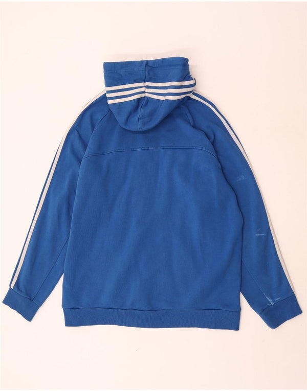 Adidas Pull à capuche zippé pour homme XL en coton bleu