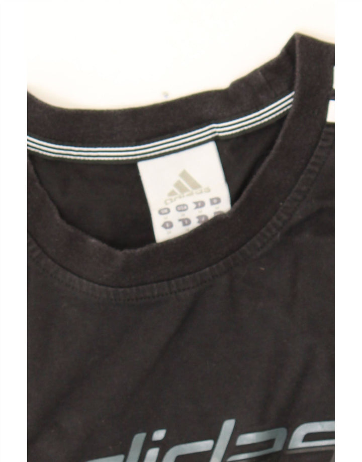 ADIDAS Mens Graphic T-Shirt Top Medium Black Cotton Vintage Adidas and Second-Hand Adidas from Messina Hembry 