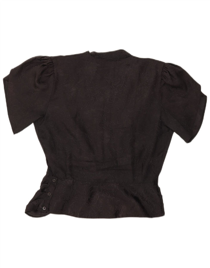 Yessica Chemisier Femme Top EU 38 Moyen Noir Floral Polyester