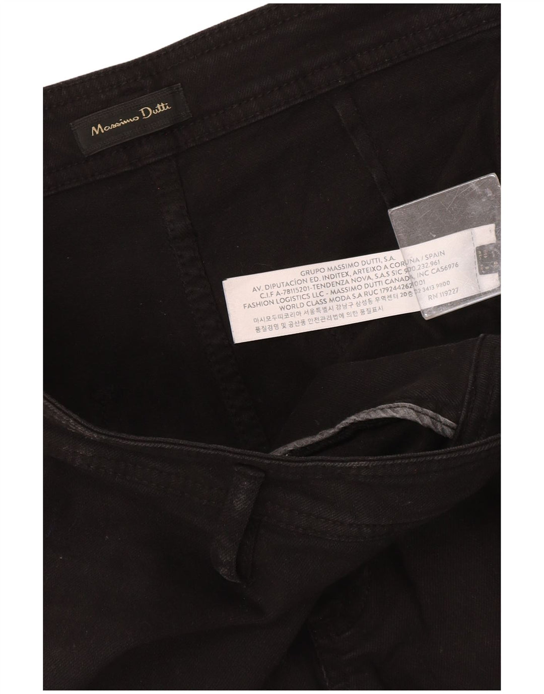 Massimo Dutti Pantalon décontracté pour femme EU 40 Medium W30 L27 Noir Coton
