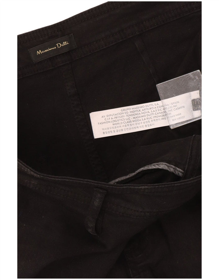 Massimo Dutti Pantalon décontracté pour femme EU 40 Medium W30 L27 Noir Coton