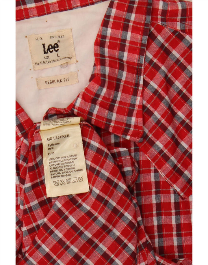 Levi's Chemise Regular Fit Homme Rouge à Carreaux Large en Coton