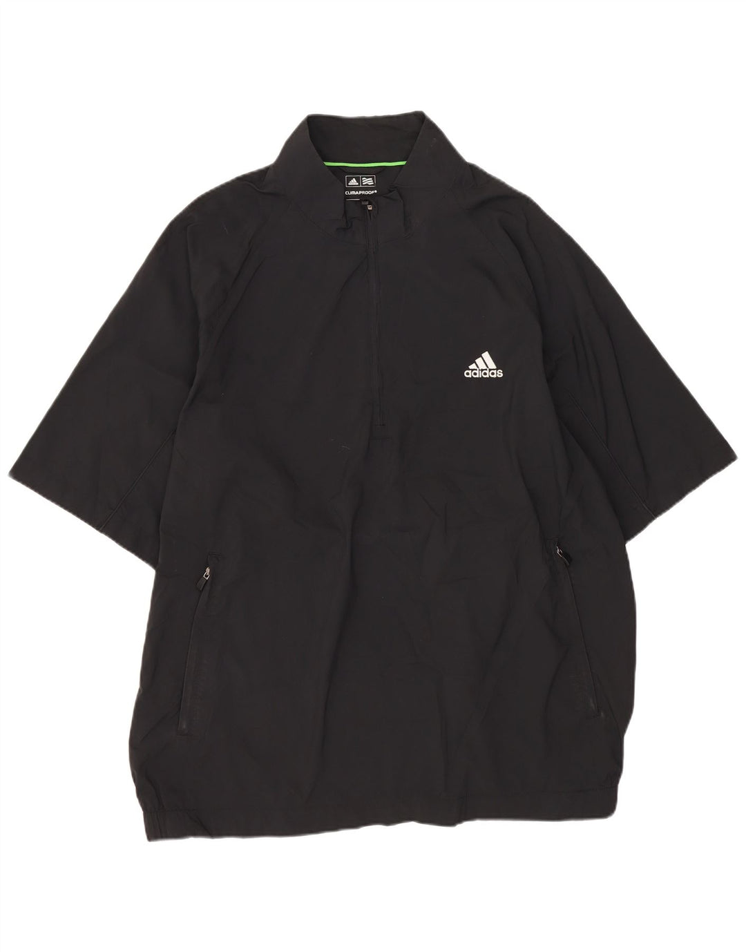 Adidas Haut de survêtement à manches courtes Clima Proof pour homme Noir Taille L