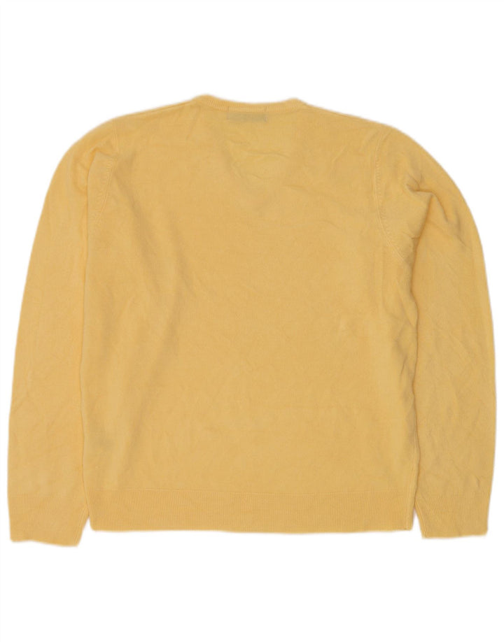 MARKS & SPENCER Pull Blue Harbor Col V Homme Jaune Moyen