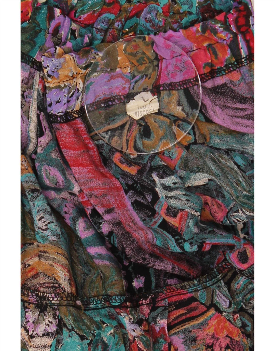 vintage Femmes Motif Abstrait Jupe A-Line Grande W30 Multicolore