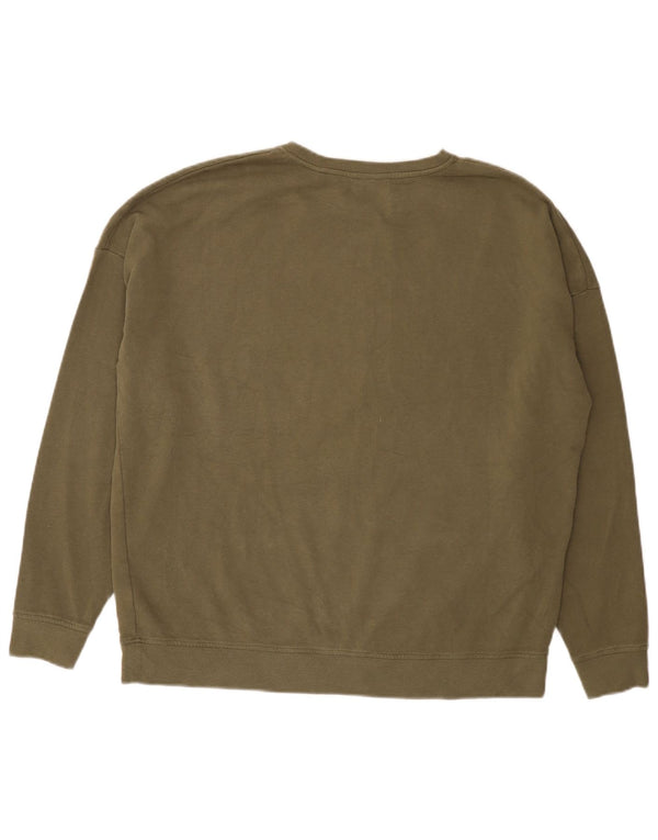 Jack Wills Sweat-shirt surdimensionné pour femme UK 16 Large Kaki Coton