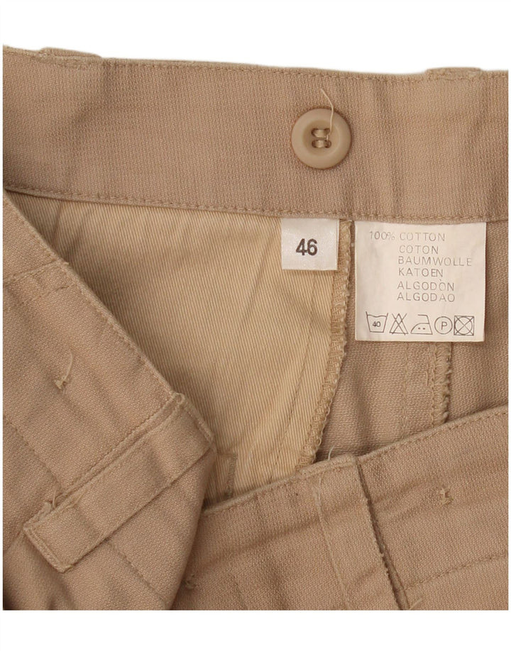 VINTAGE Short Cargo Homme IT 46 Petit W32 Coton Beige