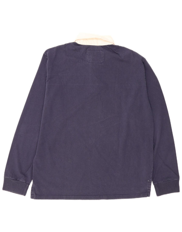 Woolrich Polo Rugby Graphique Homme Large Bleu Marine Colorblock