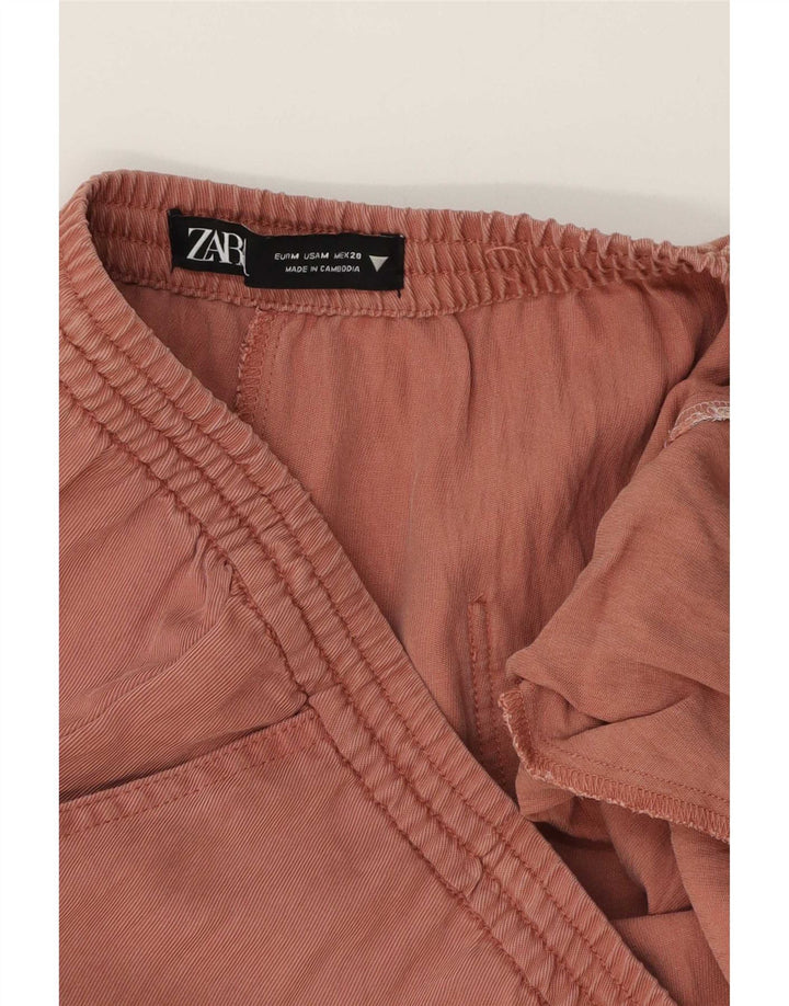 Zara Pantalon Large Femme Moyen W28 L30 Rose