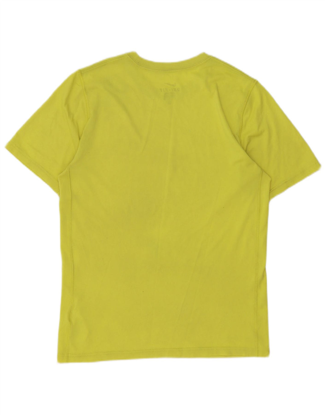 Nike Hommes Dri Fit T-Shirt Haut Petit Jaune Polyester